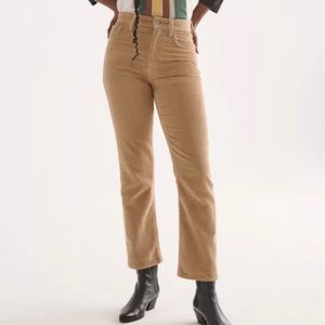 Denim Forum The Yoko High Rise 28L corduroy pants